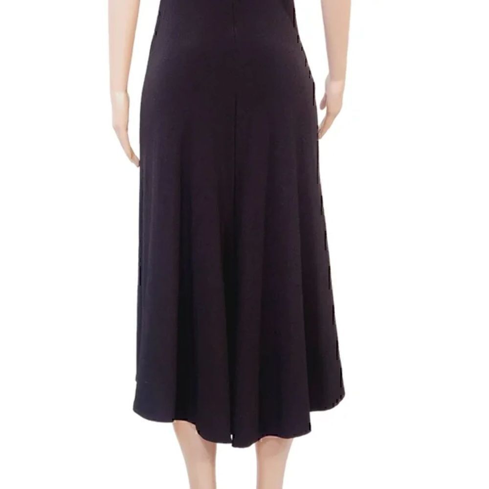 Morgan & Co. Womens Juniors Illusion Mesh Inset Evening Dress Black 3/4 - Picture 6 of 12